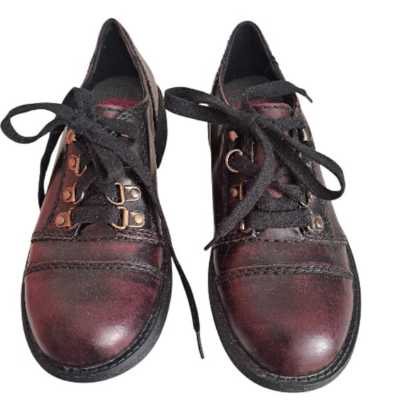 K9 by Rocket Dog Women's Y2K Style Retro Lace Up Shoes Burnt Burgundy Sz 7.5 - Picture 2 of 8